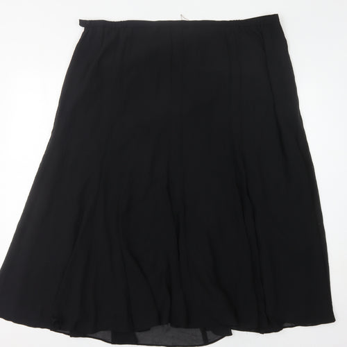 Jacques Vert Women's Black Long A-Line Skirt Size 24