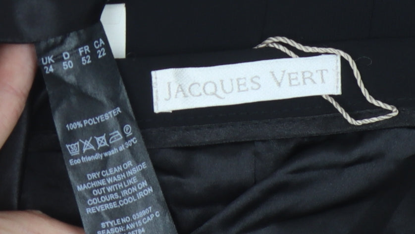 Jacques Vert Women's Black Long A-Line Skirt Size 24