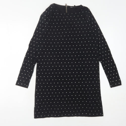 Mango Women's Black XS Polka Dot Sheath Dress