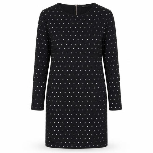 Mango Women's Black XS Polka Dot Sheath Dress