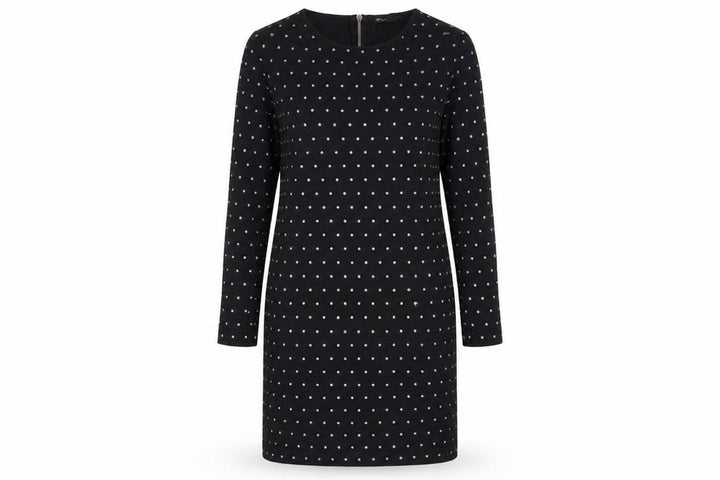 Mango Women's Black XS Polka Dot Sheath Dress