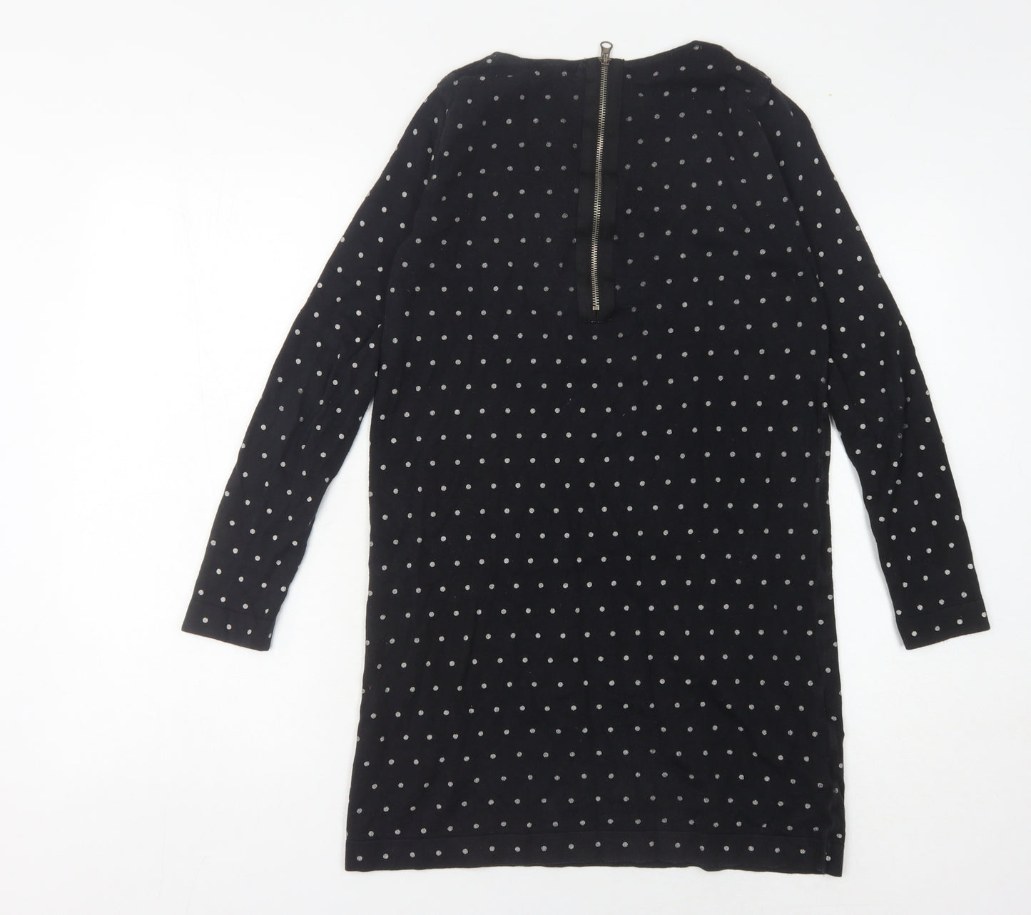 Mango Women's Black XS Polka Dot Sheath Dress
