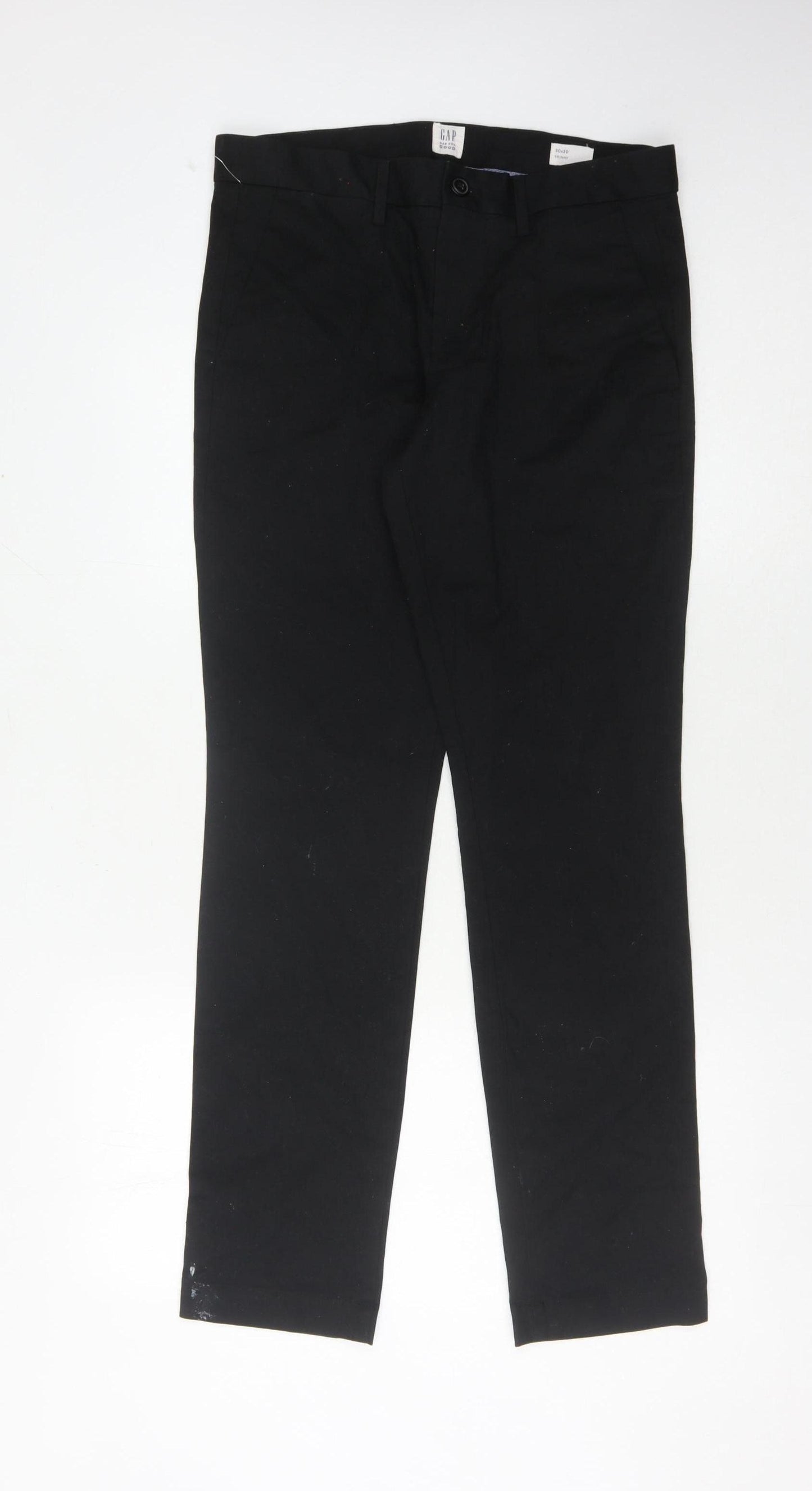 GAP Men's Black Chino Trousers Size 30