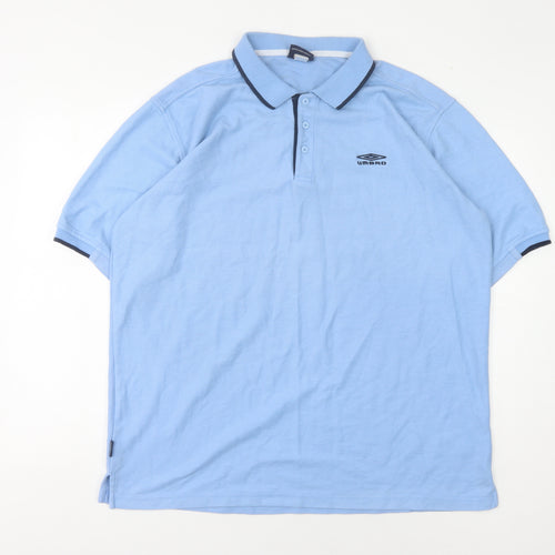 Umbro Men's Blue 2XL Polo Shirt Short Sleeve