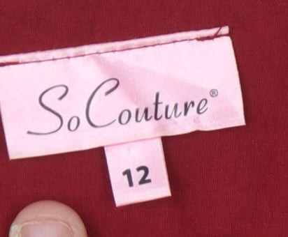So Couture Women's Red Pencil Dress Size 12