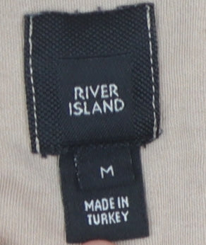 River Island Men's Beige Polo Shirt - Size M