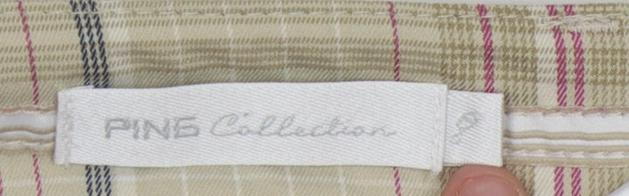 PING Women's Multicoloured Plaid Cropped Golf Trousers L