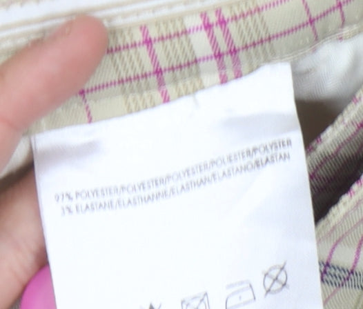 PING Women's Multicoloured Plaid Cropped Golf Trousers L