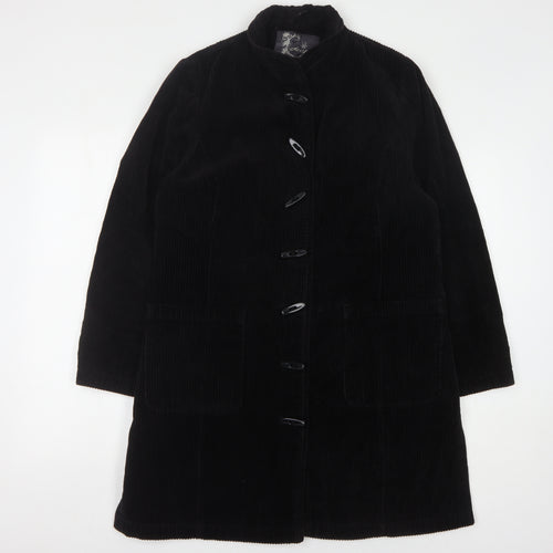 Dash Women's Black Buttoned Coat Size 14