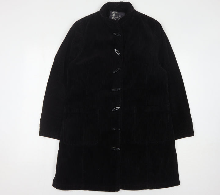 Dash Women's Black Buttoned Coat Size 14