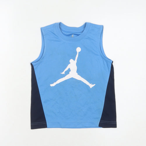 Jordan Boys Blue Basketball Tank Sleeveless Activewear Top