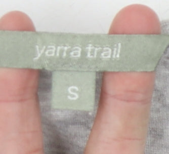 Yarra Trail Women's Grey Floral T-Shirt, Size S, Casual