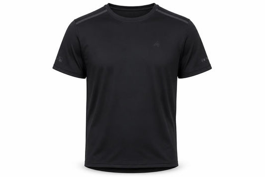 Front view of fwe Men's XS Black Cycling T-Shirt, Moisture Wicking