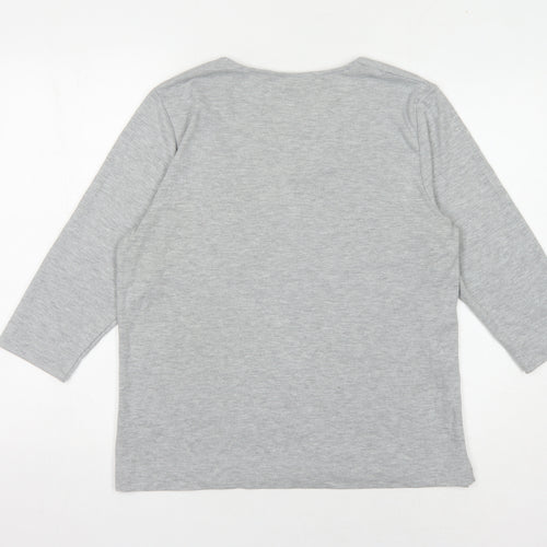 TIGI Women's Grey Animal Print T-Shirt Size 14