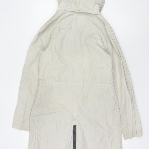 A. Loft Pedersen Women's Beige Long Hooded Coat Size 8