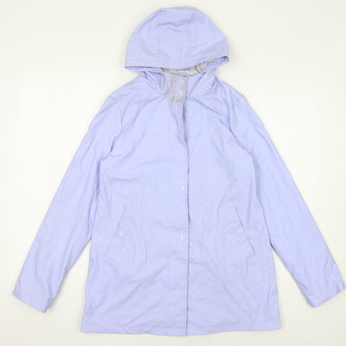 Marks and Spencer Girls Blue Rain Coat, 11-12 Years, Hooded