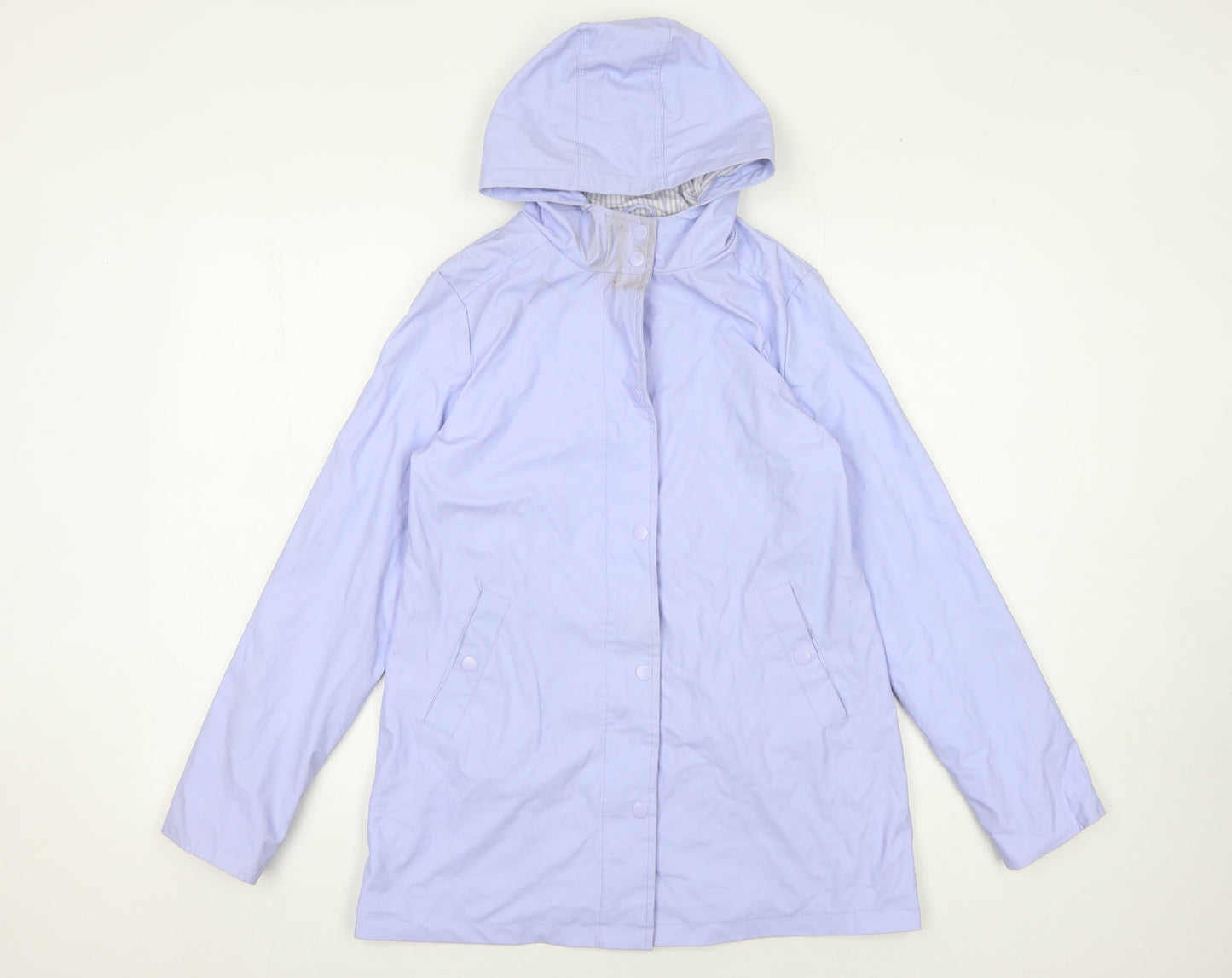 Marks and Spencer Girls Blue Rain Coat, 11-12 Years, Hooded