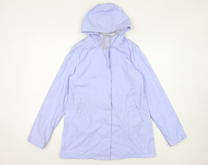Marks and Spencer Girls Blue Rain Coat, 11-12 Years, Hooded