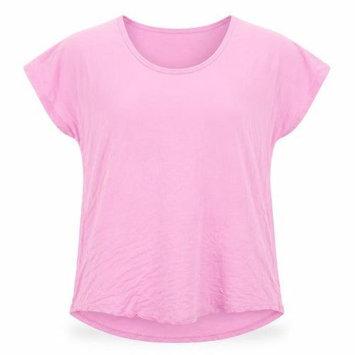 Lands' End Women Pink T-Shirt, S, Casual, Lightweight