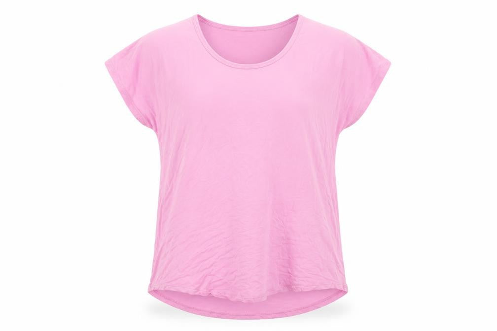 Lands' End Women Pink T-Shirt, S, Casual, Lightweight