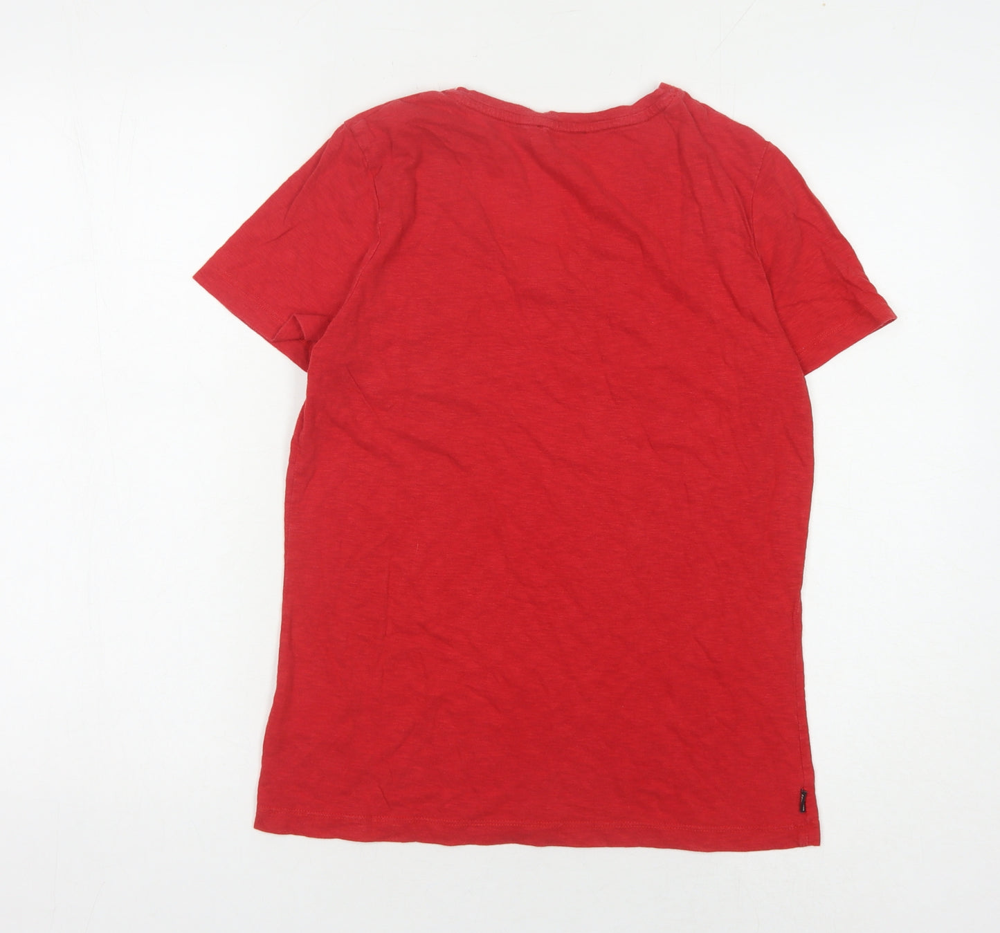 Superdry Women's Red Basic V-Neck T-Shirt - Size 2