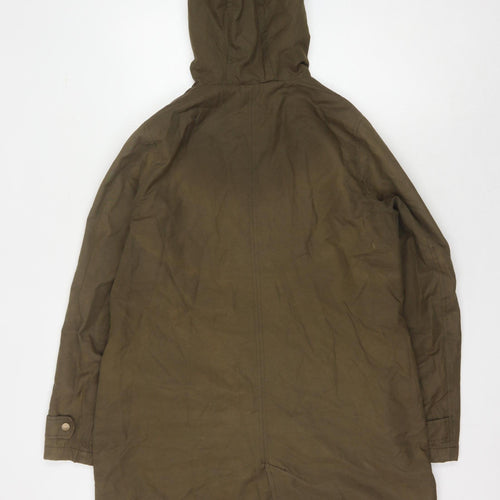 South Women's Brown Parka - Size 12, Hooded Casual