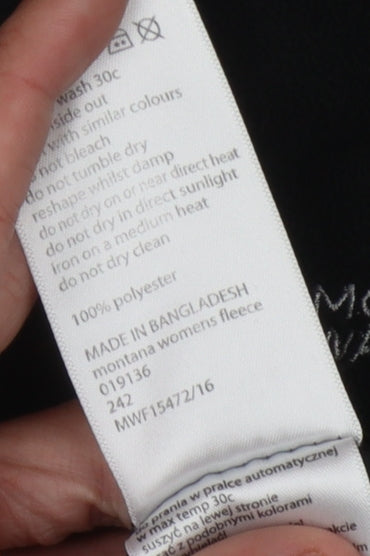 Mountain Warehouse Women's Black Fleece Sweatshirt Size 16