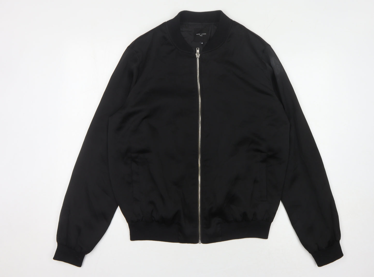 New Look Women's Black Bomber Jacket, Size 14, Tall