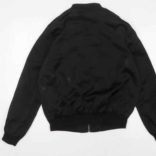 New Look Women's Black Bomber Jacket, Size 14, Tall