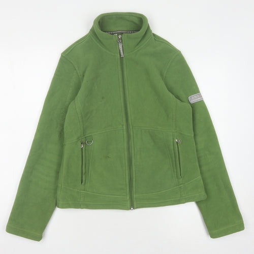 Anky Women's Green Fleece Jacket, Size 12, Zip Closure