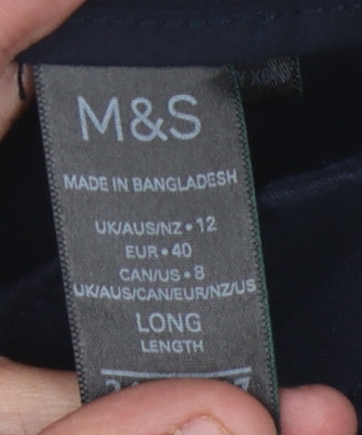 Marks and Spencer Women's Blue Wide-Leg Trousers Size 12