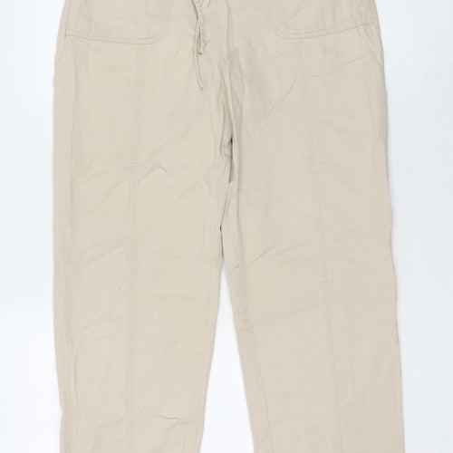 Style by EWM Women's Beige Jogger Trousers Size 12