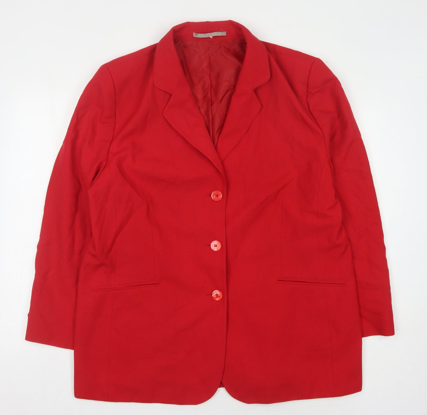 C&A Women's Red Blazer Size 14 Regular Fit