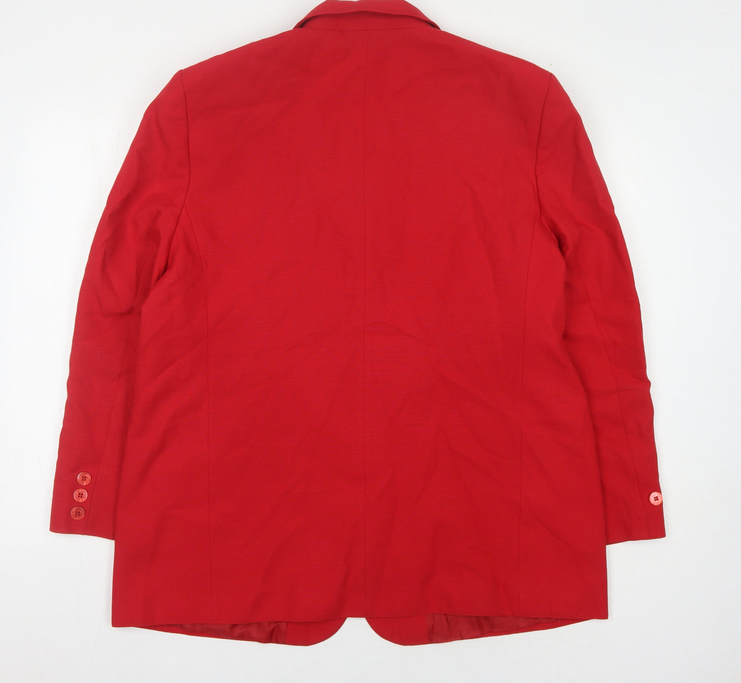 C&A Women's Red Blazer Size 14 Regular Fit