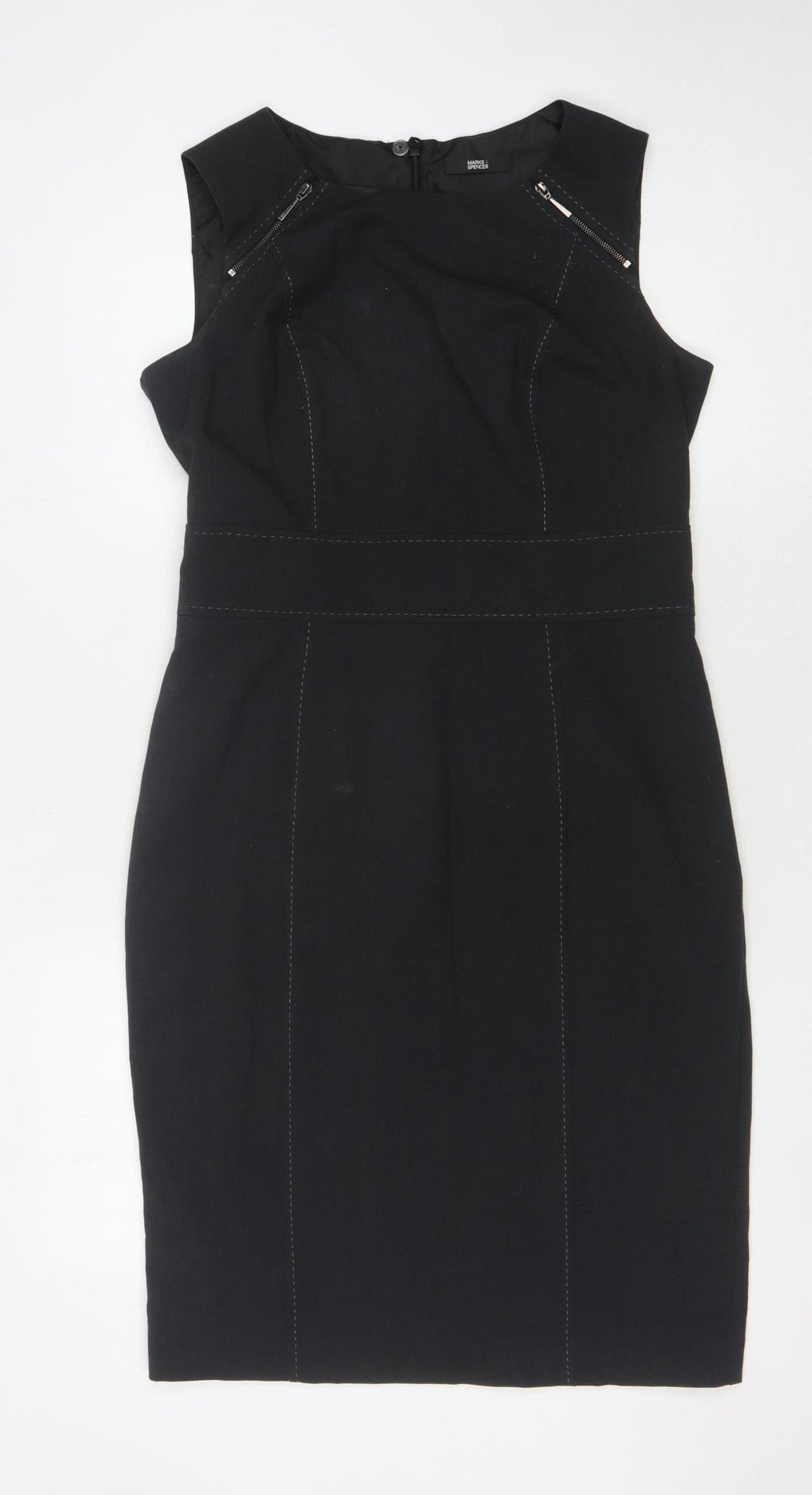 Marks and Spencer Women's Black Sheath Dress Size 12