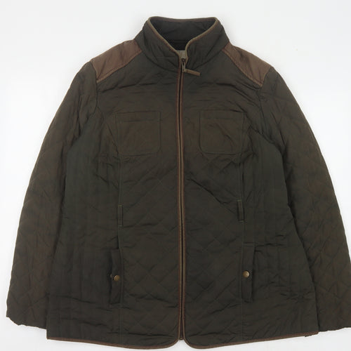 BHS Women's Green Quilted Jacket Size 18