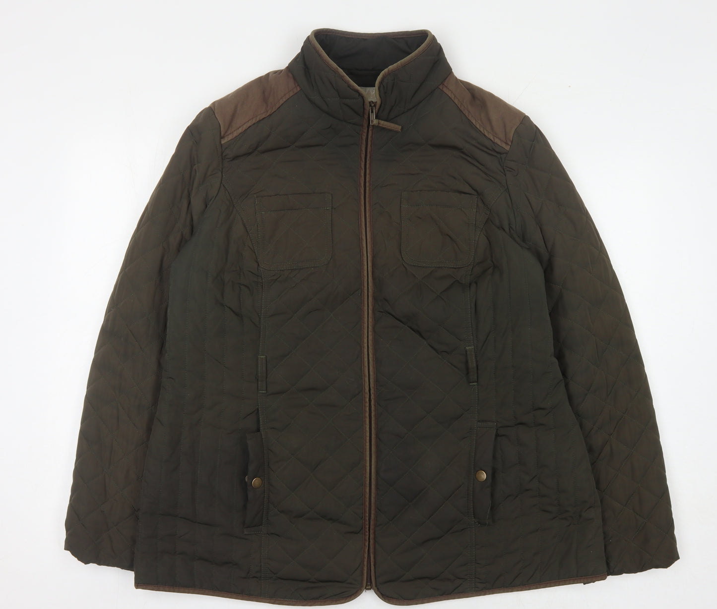 BHS Women's Green Quilted Jacket Size 18