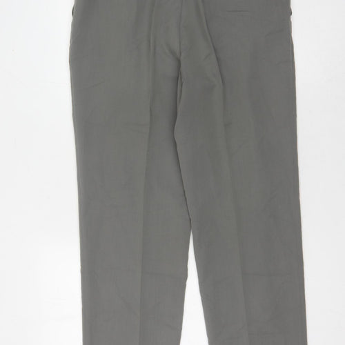 Burton Men's Grey Trousers, 36 in Waist, Formal Style
