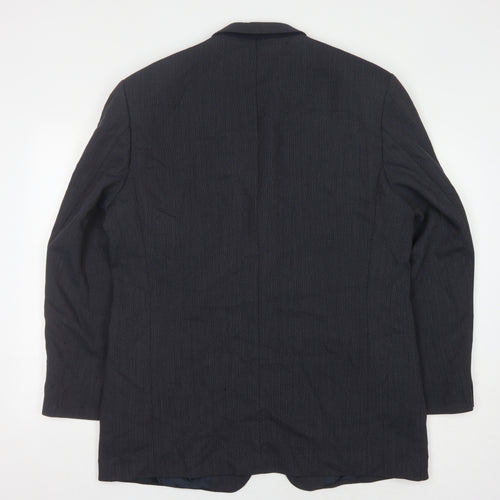 Marks and Spencer Men's Blue Wool Blazer, Size 44R Vintage