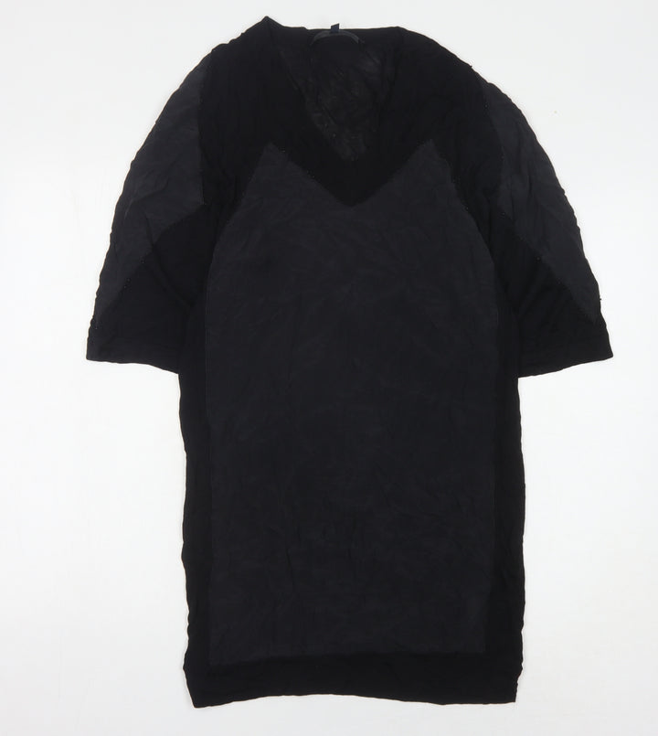 French Connection Women's Black V-Neck Dress Size 10