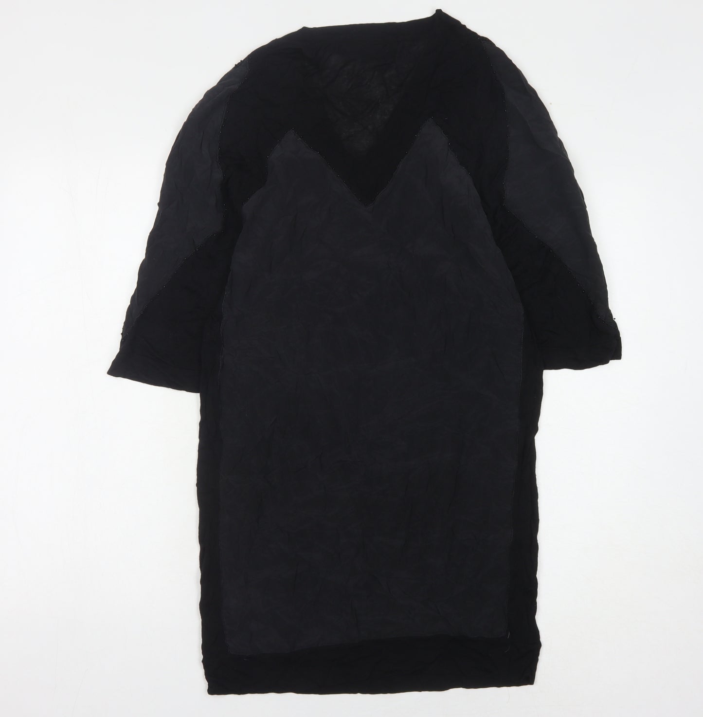 French Connection Women's Black V-Neck Dress Size 10