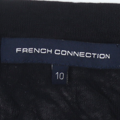 French Connection Women's Black V-Neck Dress Size 10