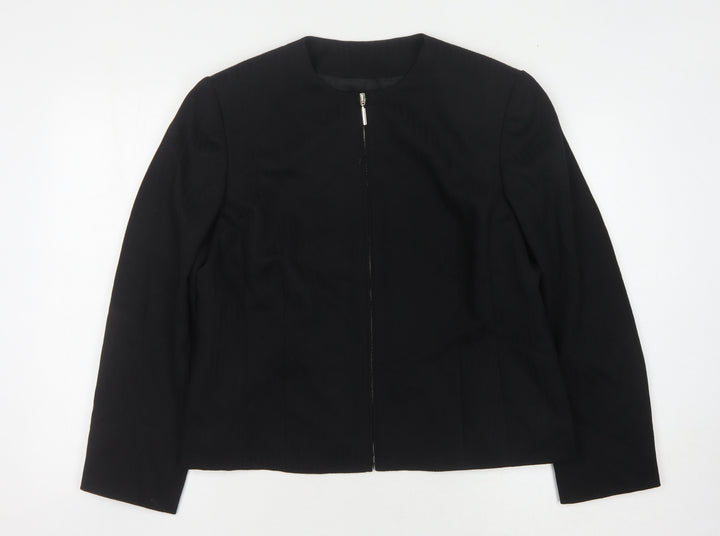 Minosa Women's Black Petite Blazer, Size 18, Classic Fit
