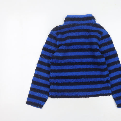 Peter Storm Boys Blue Striped Fleece Pullover Sweatshirt 7-8 Years
