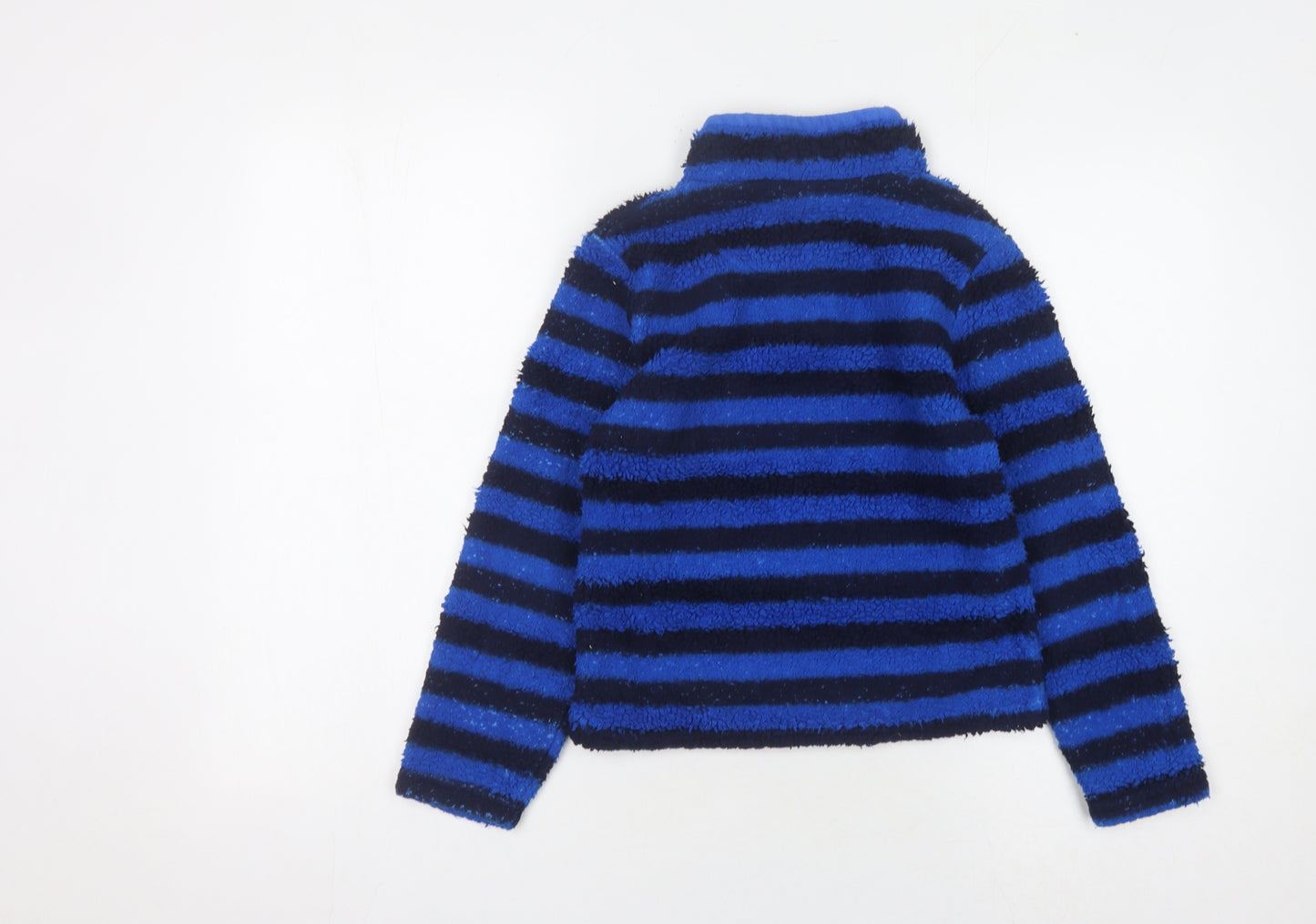 Peter Storm Boys Blue Striped Fleece Pullover Sweatshirt 7-8 Years