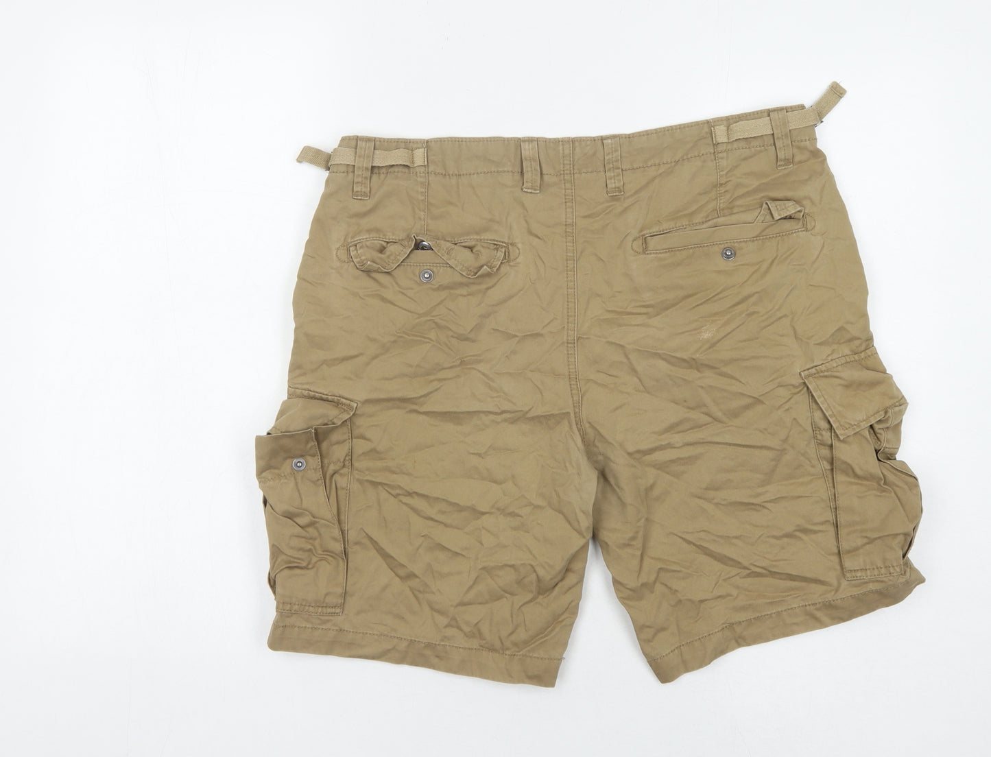 Next Men's Beige Cargo Shorts, Size 32, Casual Style