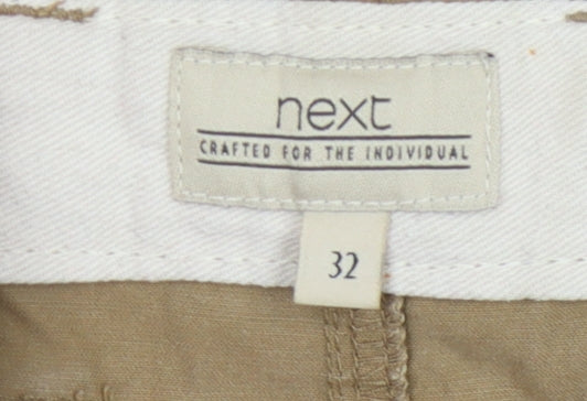 Next Men's Beige Cargo Shorts, Size 32, Casual Style