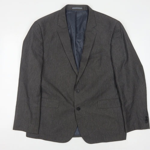 Taylor & Wright Men's Grey Striped Blazer 46R