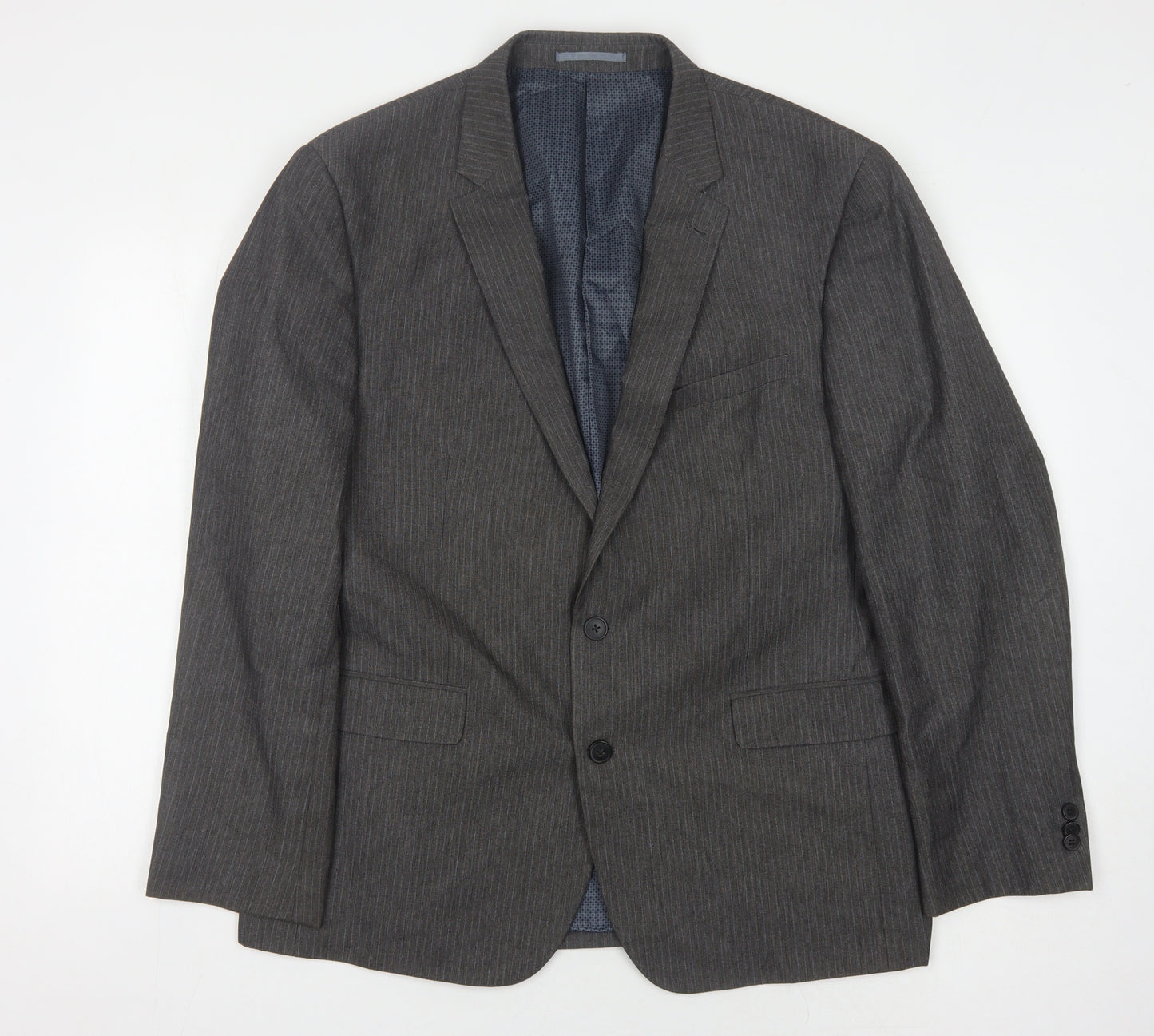 Taylor & Wright Men's Grey Striped Blazer 46R