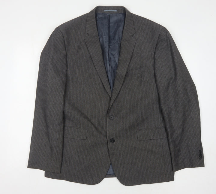 Taylor & Wright Men's Grey Striped Blazer 46R